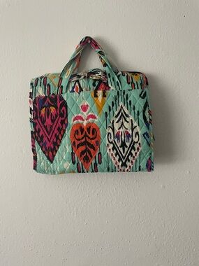 Vera Bradley Aqua Multi Quilted Foldable Travel Organizer